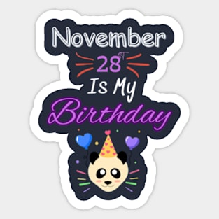 november 28 st is my birthday Sticker